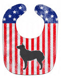 USA Patriotic Croatian Sheepdog Baby Bib Easy-Clean Baby Bib Baby Feeding Accessory Baby Mealtime Essential, 10 x 13, Multicolor
