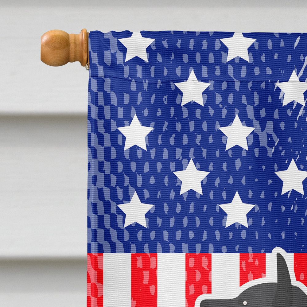 USA Patriotic Croatian Sheepdog House Flag 28x40 Porch Sleeve Pole Decorative Outside Yard Banner Artwork Wall Hanging, Polyester