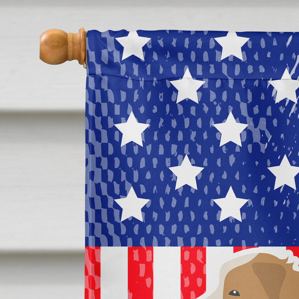USA Patriotic Red Border Collie House Flag 28x40 Porch Sleeve Pole Decorative Outside Yard Banner Artwork Wall Hanging, Polyester