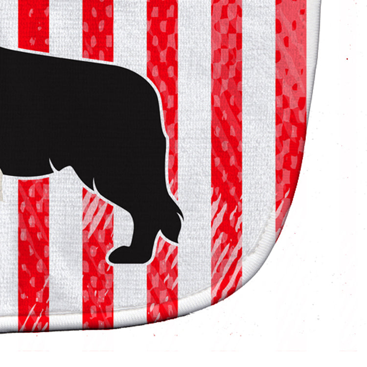 USA Patriotic Black Border Collie Baby Bib Easy-Clean Baby Bib Baby Feeding Accessory Baby Mealtime Essential, 10 x 13, Multicolor