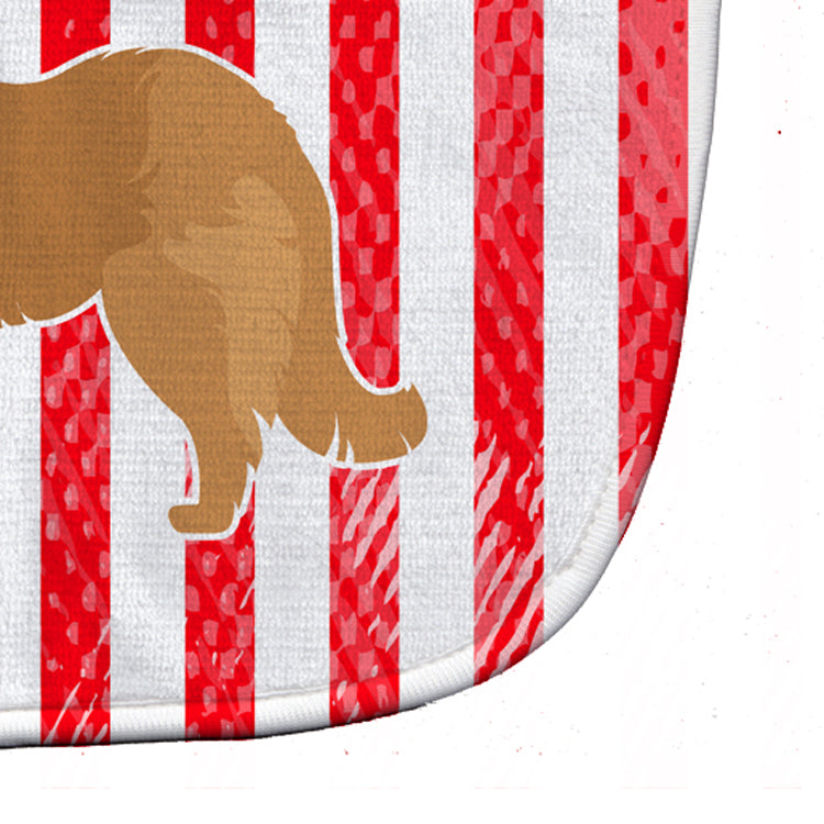 USA Patriotic Caucasian Shepherd Dog Baby Bib Easy-Clean Baby Bib Baby Feeding Accessory Baby Mealtime Essential, 10 x 13, Multicolor