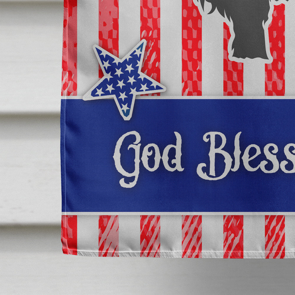 USA Patriotic Briard House Flag 28x40 Porch Sleeve Pole Decorative Outside Yard Banner Artwork Wall Hanging, Polyester