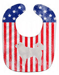 USA Patriotic Polish Tatra Sheepdog Baby Bib Easy-Clean Baby Bib Baby Feeding Accessory Baby Mealtime Essential, 10 x 13, Multicolor