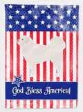 USA Patriotic Polish Tatra Sheepdog House Flag 28x40 Porch Sleeve Pole Decorative Outside Yard Banner Artwork Wall Hanging, Polyester