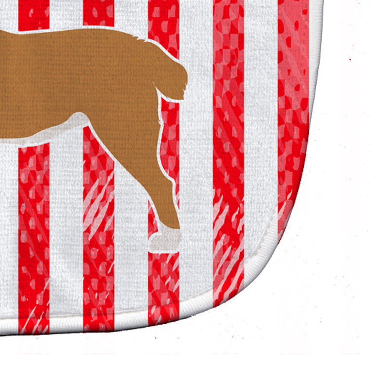 USA Patriotic Central Asian Shepherd Dog Baby Bib Easy-Clean Baby Bib Baby Feeding Accessory Baby Mealtime Essential, 10 x 13, Multicolor
