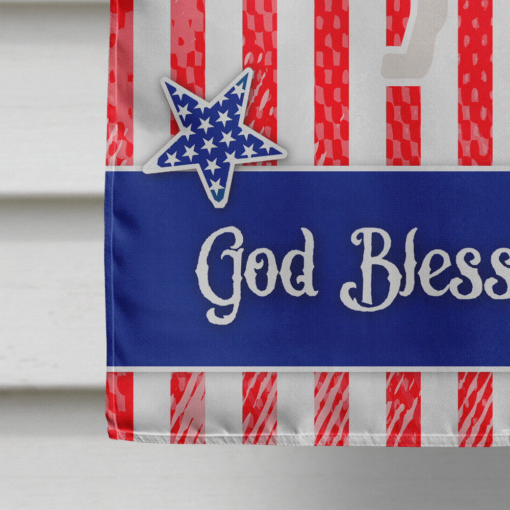 USA Patriotic Central Asian Shepherd Dog House Flag 28x40 Porch Sleeve Pole Decorative Outside Yard Banner Artwork Wall Hanging, Polyester
