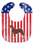 USA Patriotic Australian Kelpie Dog Baby Bib Easy-Clean Baby Bib Baby Feeding Accessory Baby Mealtime Essential, 10 x 13, Multicolor