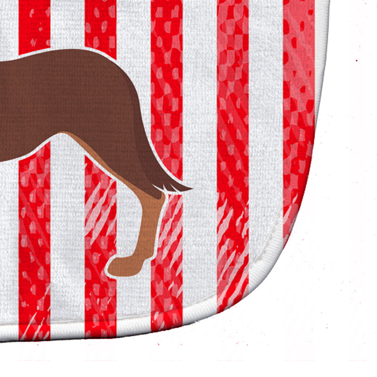 USA Patriotic Australian Kelpie Dog Baby Bib Easy-Clean Baby Bib Baby Feeding Accessory Baby Mealtime Essential, 10 x 13, Multicolor