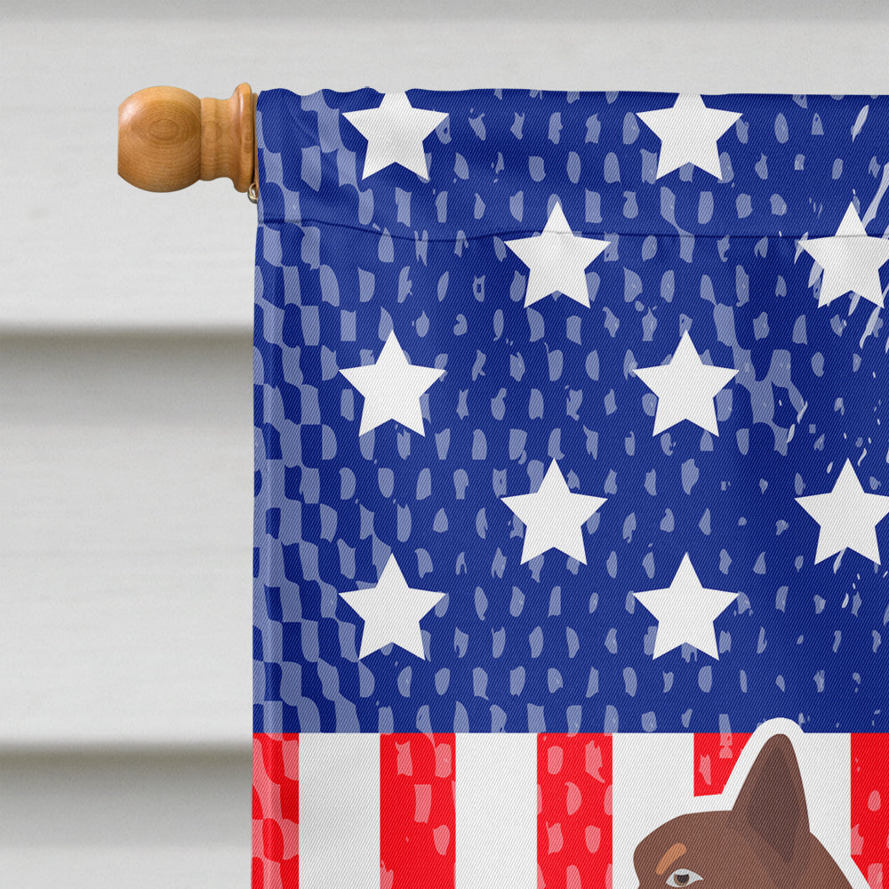 USA Patriotic Australian Kelpie Dog House Flag 28x40 Porch Sleeve Pole Decorative Outside Yard Banner Artwork Wall Hanging, Polyester