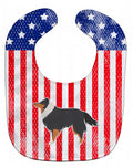 USA Patriotic Sheltie/Shetland Sheepdog Baby Bib Easy-Clean Baby Bib Baby Feeding Accessory Baby Mealtime Essential, 10 x 13, Multicolor