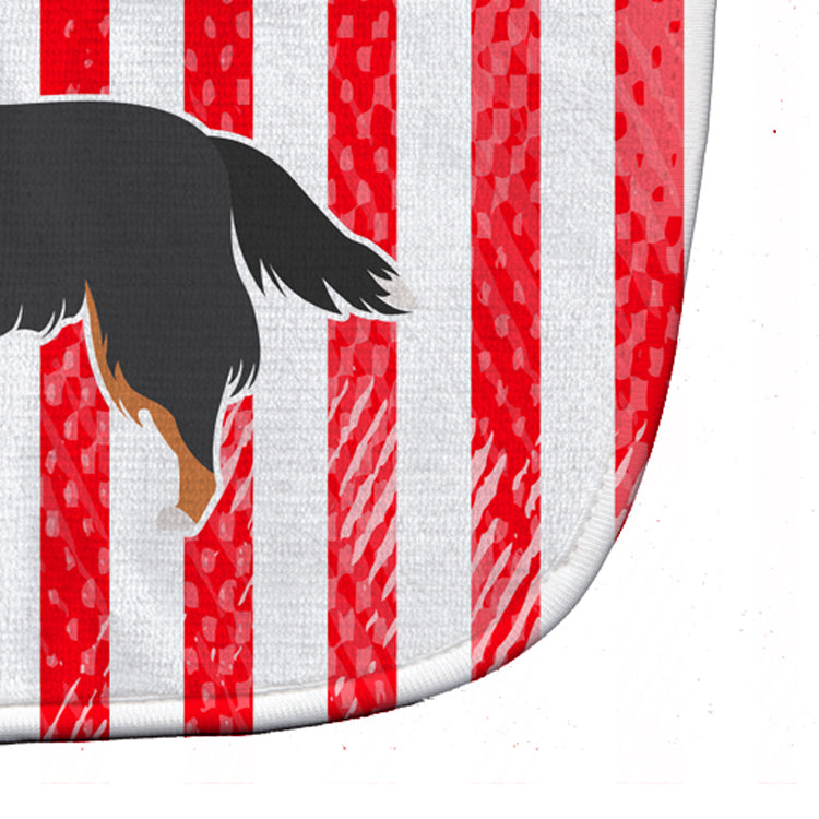 USA Patriotic Sheltie/Shetland Sheepdog Baby Bib Easy-Clean Baby Bib Baby Feeding Accessory Baby Mealtime Essential, 10 x 13, Multicolor