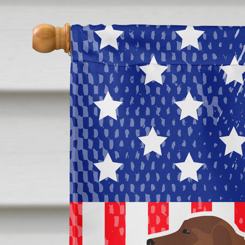 USA Patriotic Portuguese Sheepdog Dog House Flag 28x40 Porch Sleeve Pole Decorative Outside Yard Banner Artwork Wall Hanging, Polyester