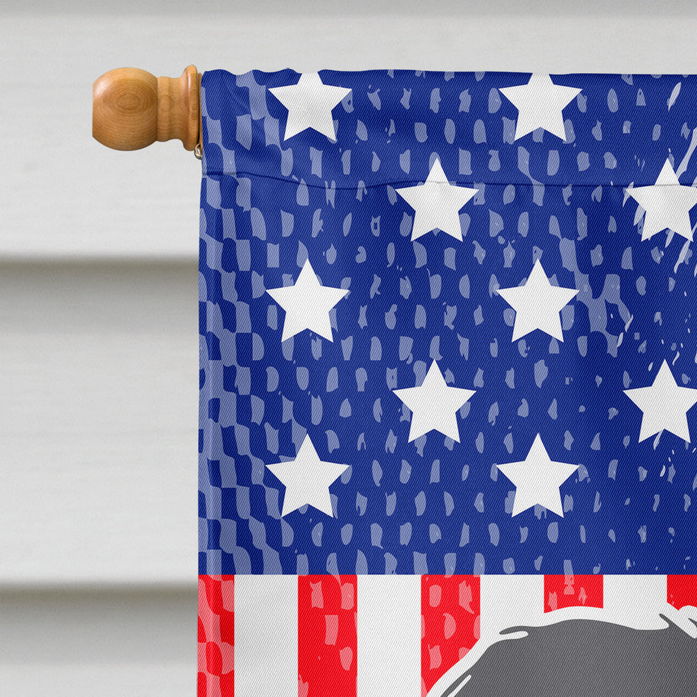 USA Patriotic Polish Lowland Sheepdog Dog House Flag 28x40 Porch Sleeve Pole Decorative Outside Yard Banner Artwork Wall Hanging, Polyester