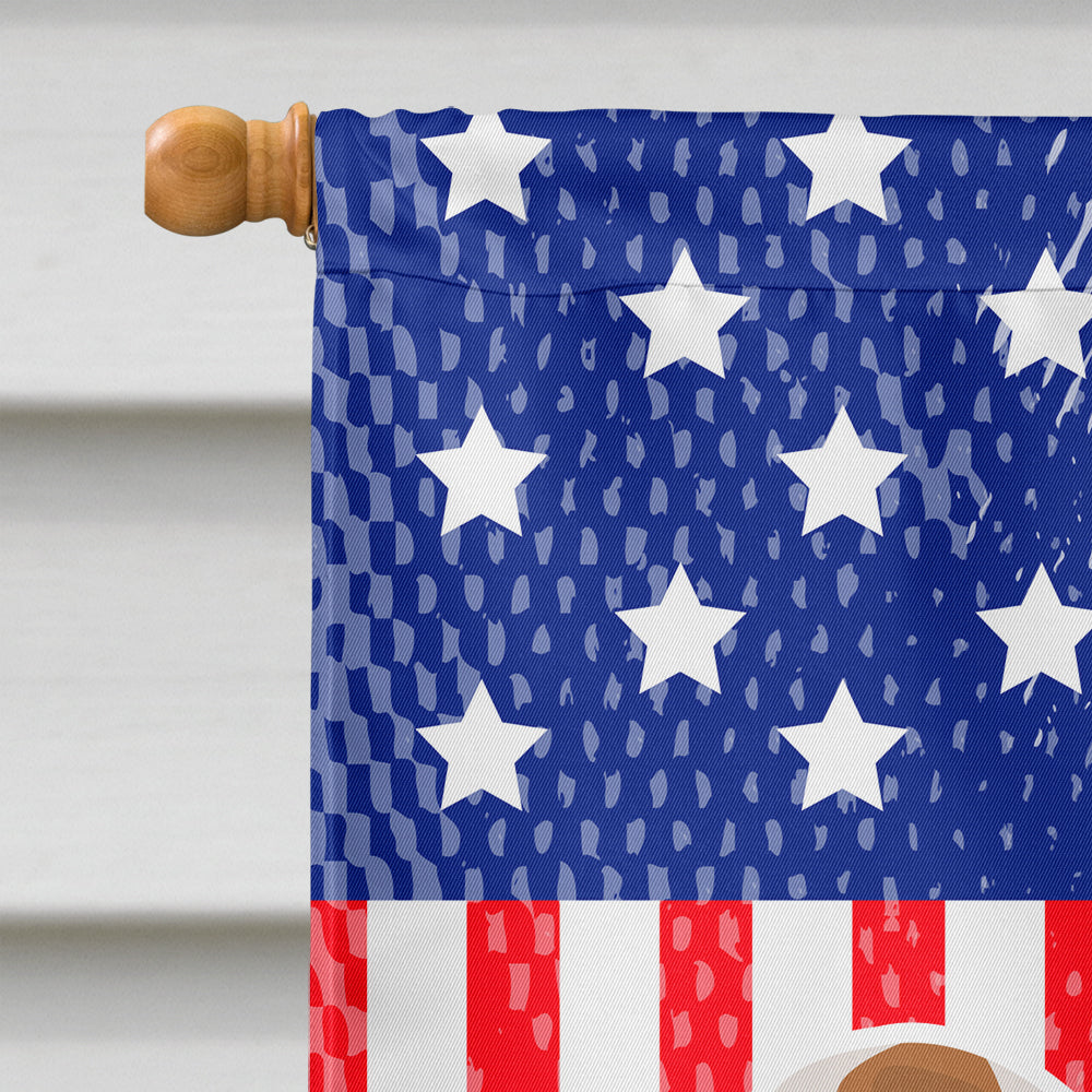 USA Patriotic Australian Shepherd Dog House Flag 28x40 Porch Sleeve Pole Decorative Outside Yard Banner Artwork Wall Hanging, Polyester