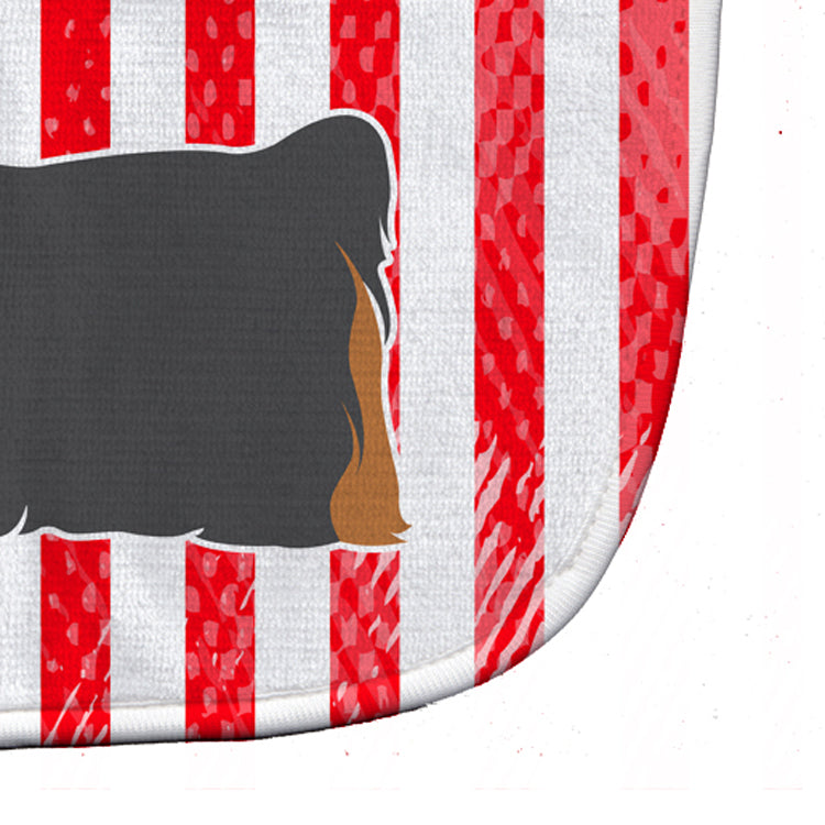 USA Patriotic Yorkshire Terrier Yorkie Baby Bib Easy-Clean Baby Bib Baby Feeding Accessory Baby Mealtime Essential, 10 x 13, Multicolor