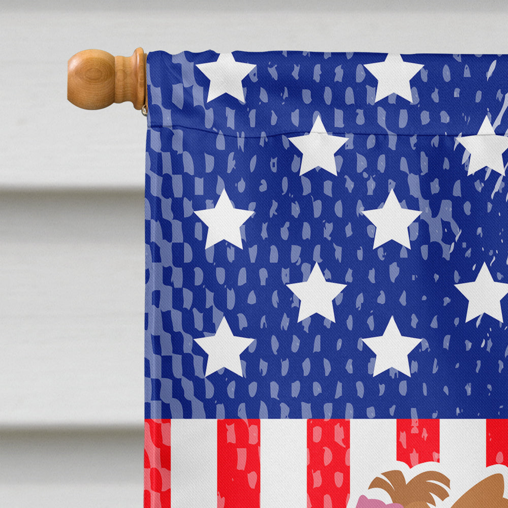 USA Patriotic Yorkshire Terrier Yorkie House Flag 28x40 Porch Sleeve Pole Decorative Outside Yard Banner Artwork Wall Hanging, Polyester