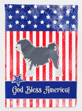 USA Patriotic Lowchen House Flag 28x40 Porch Sleeve Pole Decorative Outside Yard Banner Artwork Wall Hanging, Polyester