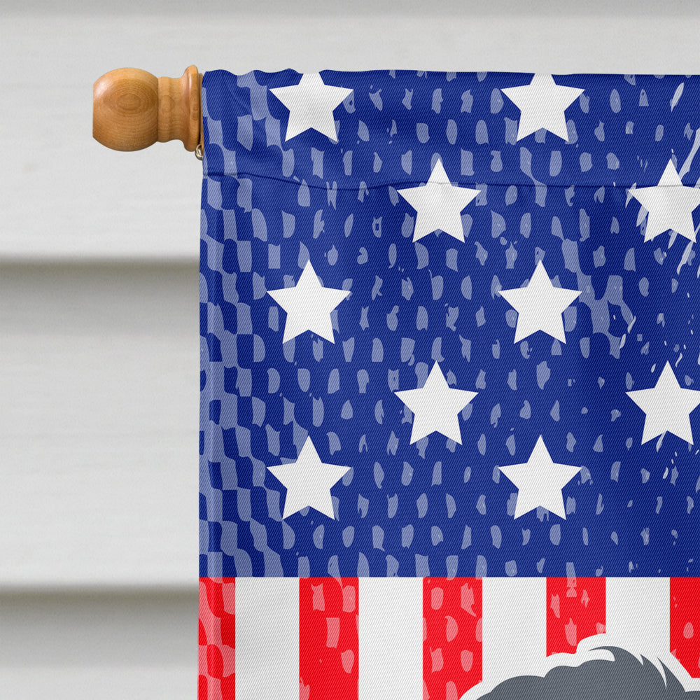 USA Patriotic Lowchen House Flag 28x40 Porch Sleeve Pole Decorative Outside Yard Banner Artwork Wall Hanging, Polyester