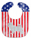 USA Patriotic Maltese Baby Bib Easy-Clean Baby Bib Baby Feeding Accessory Baby Mealtime Essential, 10 x 13, Multicolor