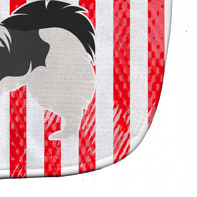 USA Patriotic Japanese Chin Baby Bib Easy-Clean Baby Bib Baby Feeding Accessory Baby Mealtime Essential, 10 x 13, Multicolor