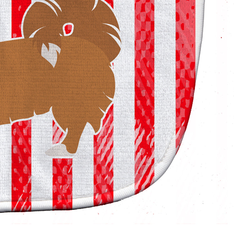 USA Patriotic Pekingese Baby Bib Easy-Clean Baby Bib Baby Feeding Accessory Baby Mealtime Essential, 10 x 13, Multicolor