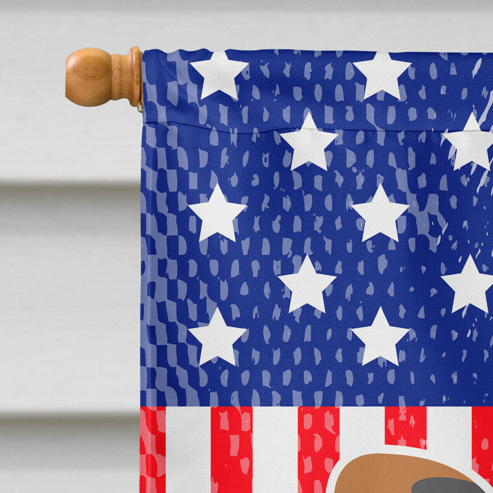 USA Patriotic Pekingese House Flag 28x40 Porch Sleeve Pole Decorative Outside Yard Banner Artwork Wall Hanging, Polyester