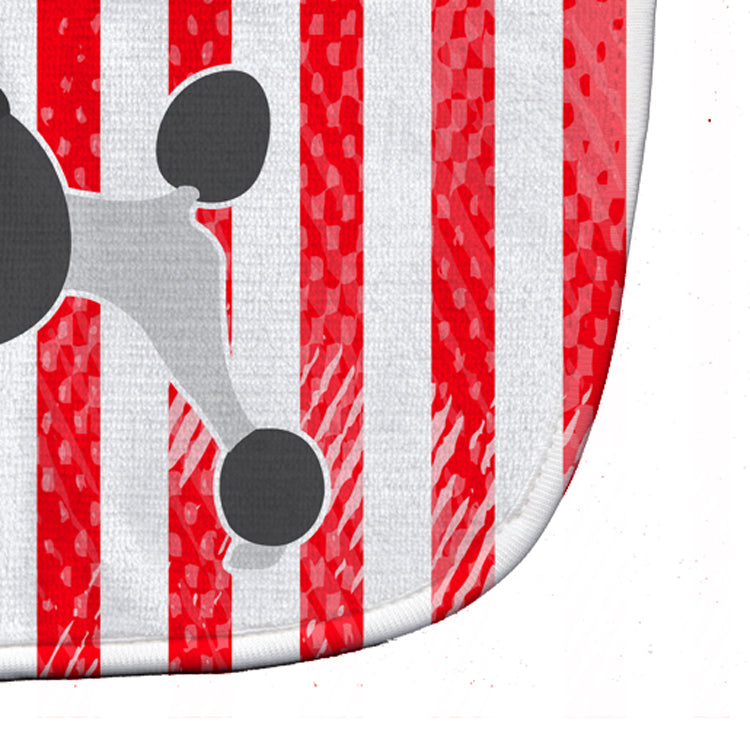 USA Patriotic Poodle Baby Bib Easy-Clean Baby Bib Baby Feeding Accessory Baby Mealtime Essential, 10 x 13, Multicolor