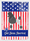 USA Patriotic Poodle House Flag 28x40 Porch Sleeve Pole Decorative Outside Yard Banner Artwork Wall Hanging, Polyester
