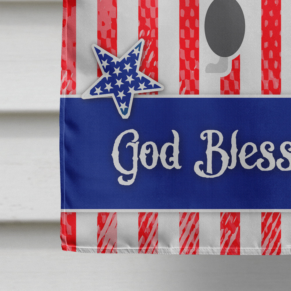 USA Patriotic Poodle House Flag 28x40 Porch Sleeve Pole Decorative Outside Yard Banner Artwork Wall Hanging, Polyester