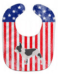 USA Patriotic French Bulldog Baby Bib Easy-Clean Baby Bib Baby Feeding Accessory Baby Mealtime Essential, 10 x 13, Multicolor