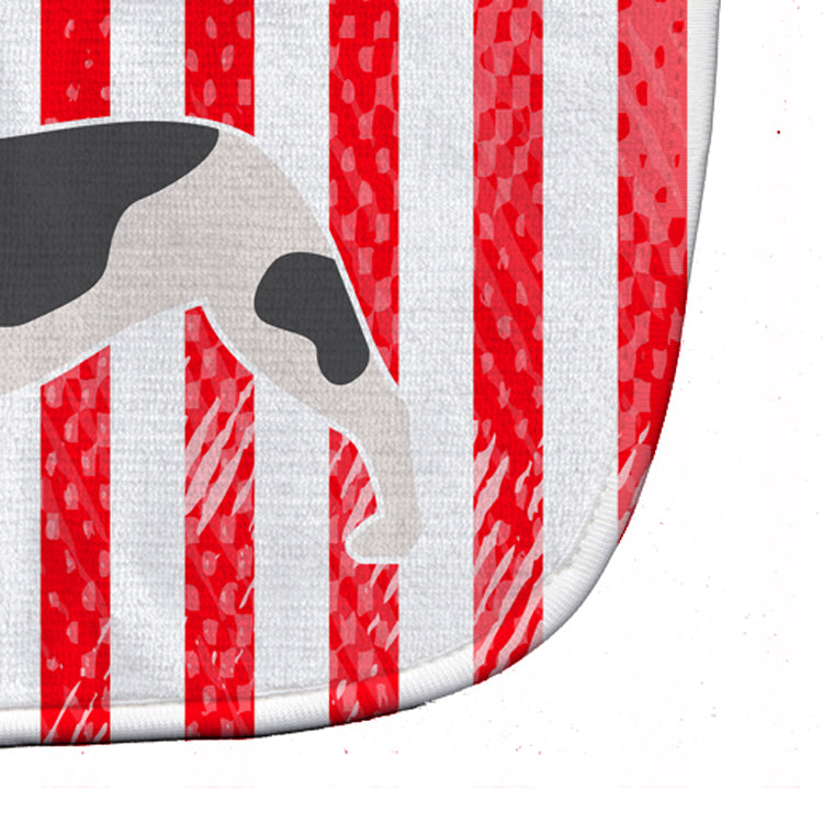 USA Patriotic French Bulldog Baby Bib Easy-Clean Baby Bib Baby Feeding Accessory Baby Mealtime Essential, 10 x 13, Multicolor