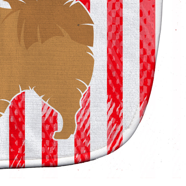 USA Patriotic Pomeranian Baby Bib Easy-Clean Baby Bib Baby Feeding Accessory Baby Mealtime Essential, 10 x 13, Multicolor