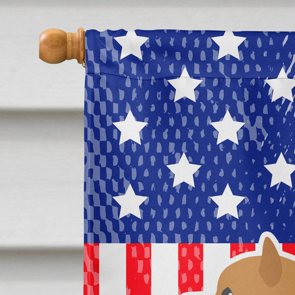 USA Patriotic Pomeranian House Flag 28x40 Porch Sleeve Pole Decorative Outside Yard Banner Artwork Wall Hanging, Polyester