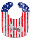 USA Patriotic Chinese Crested Baby Bib Easy-Clean Baby Bib Baby Feeding Accessory Baby Mealtime Essential, 10 x 13, Multicolor