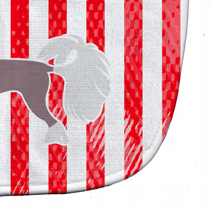 USA Patriotic Chinese Crested Baby Bib Easy-Clean Baby Bib Baby Feeding Accessory Baby Mealtime Essential, 10 x 13, Multicolor