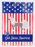 USA Patriotic Chinese Crested House Flag 28x40 Porch Sleeve Pole Decorative Outside Yard Banner Artwork Wall Hanging, Polyester