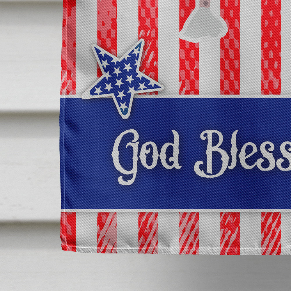 USA Patriotic Chinese Crested House Flag 28x40 Porch Sleeve Pole Decorative Outside Yard Banner Artwork Wall Hanging, Polyester