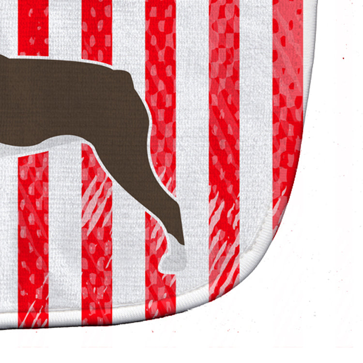 USA Patriotic Boston Terrier Baby Bib Easy-Clean Baby Bib Baby Feeding Accessory Baby Mealtime Essential, 10 x 13, Multicolor