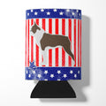 USA Patriotic Boston Terrier Can or Bottle Hugger Cooler Sleeve for Standard 12 oz Cans, Insulated Foam Beer & Soda Can Hugger Reusable