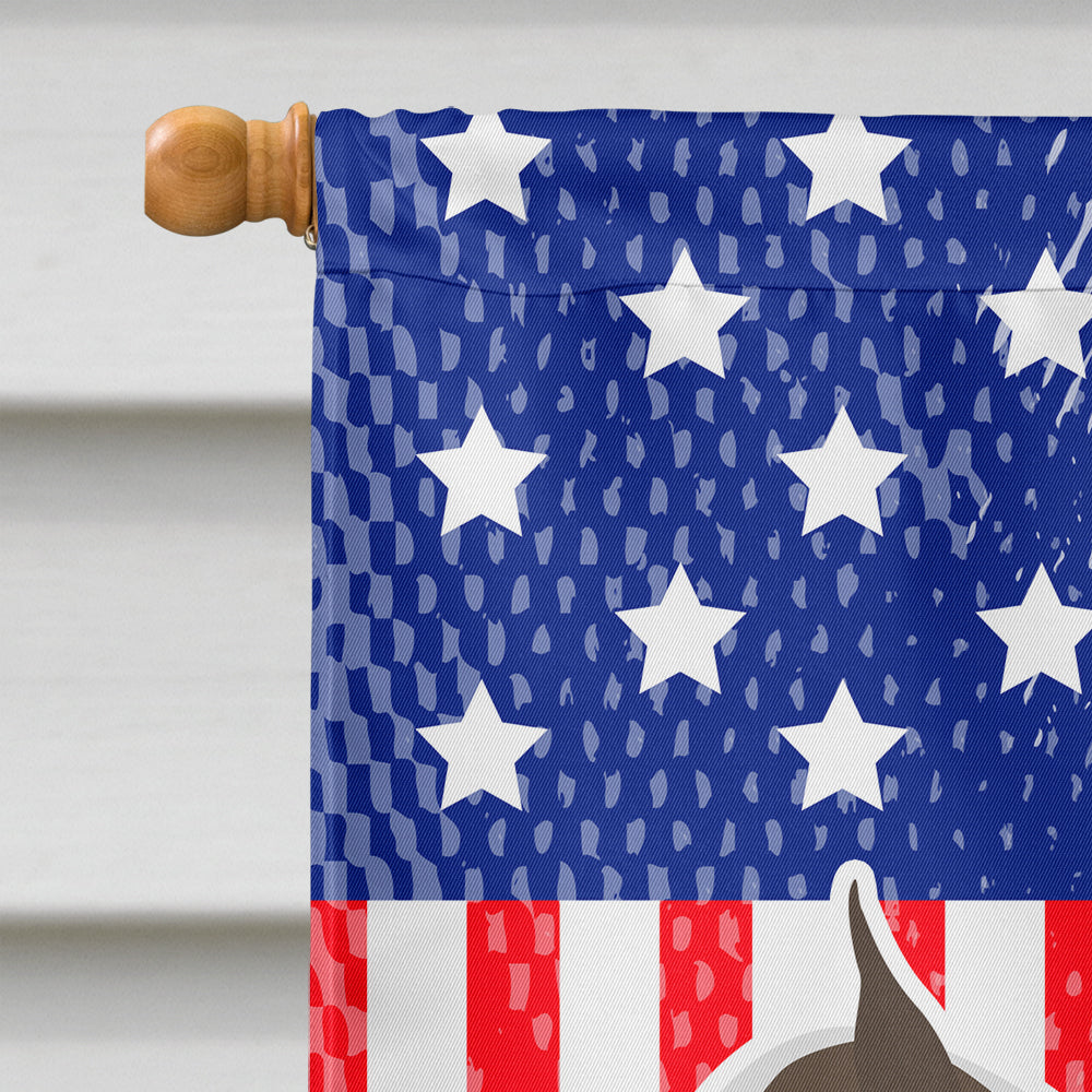 USA Patriotic Boston Terrier House Flag 28x40 Porch Sleeve Pole Decorative Outside Yard Banner Artwork Wall Hanging, Polyester