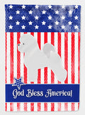 USA Patriotic Bichon Frise House Flag 28x40 Porch Sleeve Pole Decorative Outside Yard Banner Artwork Wall Hanging, Polyester
