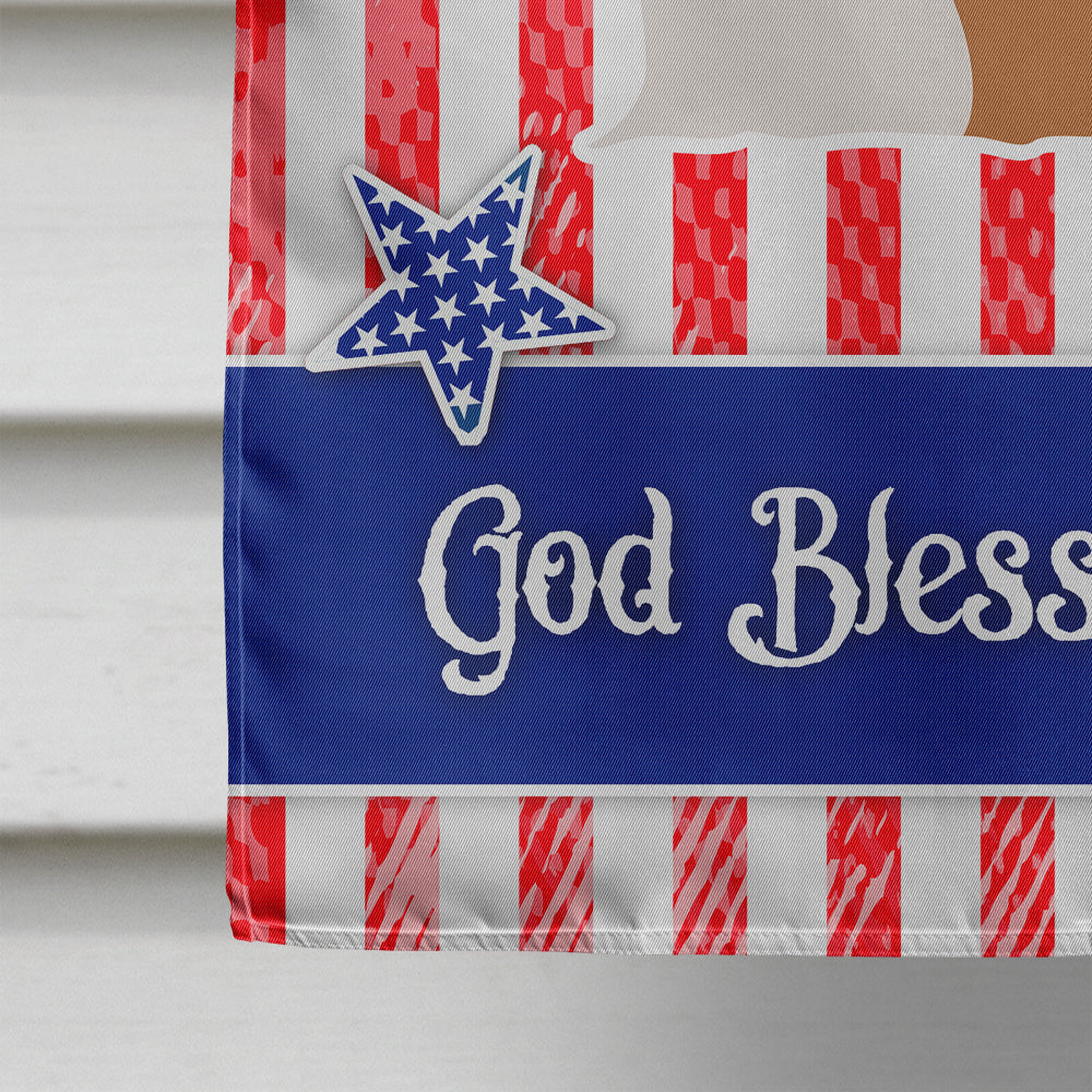 USA Patriotic Shih Tzu House Flag 28x40 Porch Sleeve Pole Decorative Outside Yard Banner Artwork Wall Hanging, Polyester