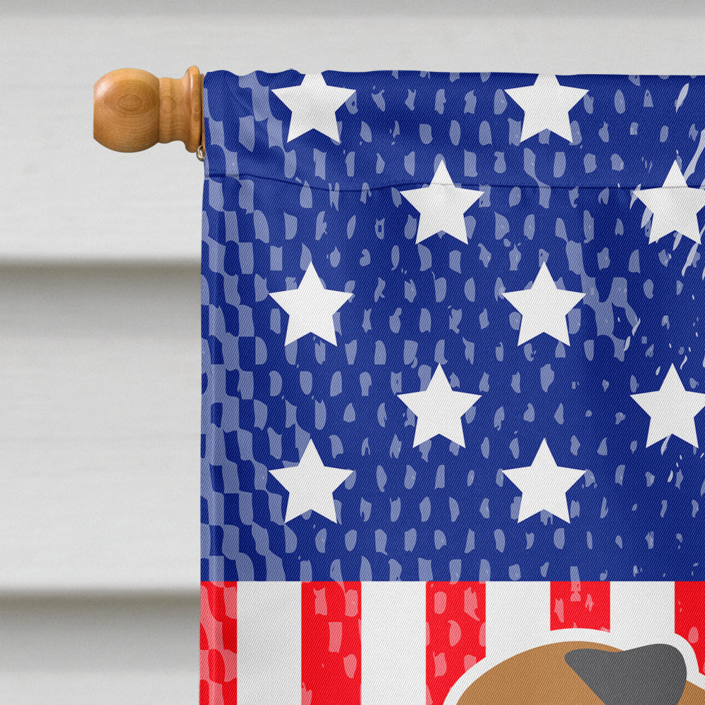 USA Patriotic Pug House Flag 28x40 Porch Sleeve Pole Decorative Outside Yard Banner Artwork Wall Hanging, Polyester