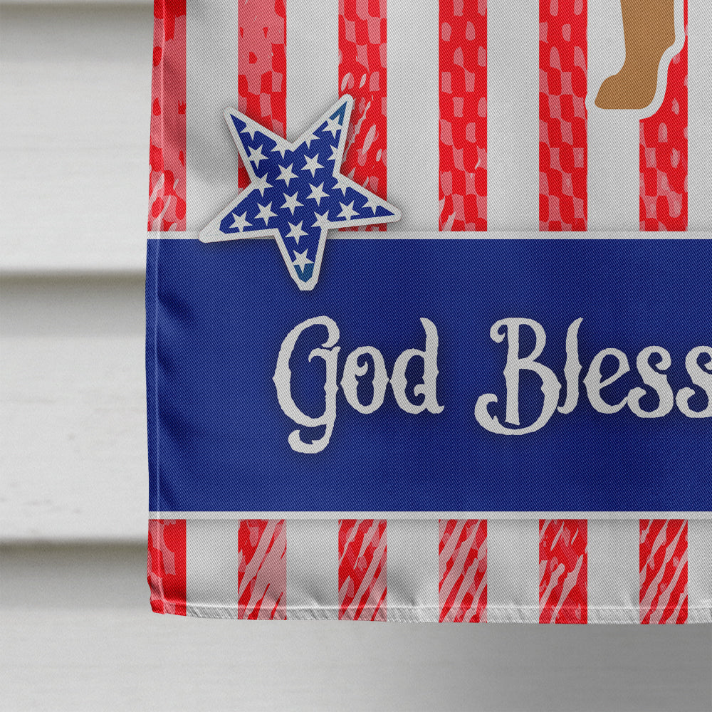 USA Patriotic Pug House Flag 28x40 Porch Sleeve Pole Decorative Outside Yard Banner Artwork Wall Hanging, Polyester