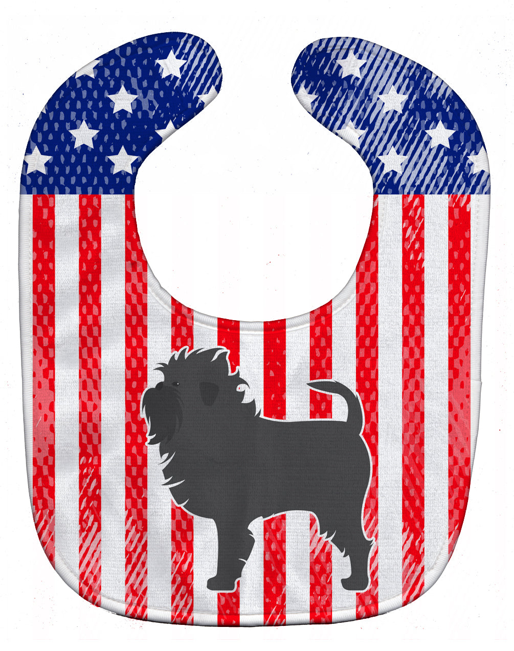 USA Patriotic Affenpinscher Baby Bib Easy-Clean Baby Bib Baby Feeding Accessory Baby Mealtime Essential, 10 x 13, Multicolor