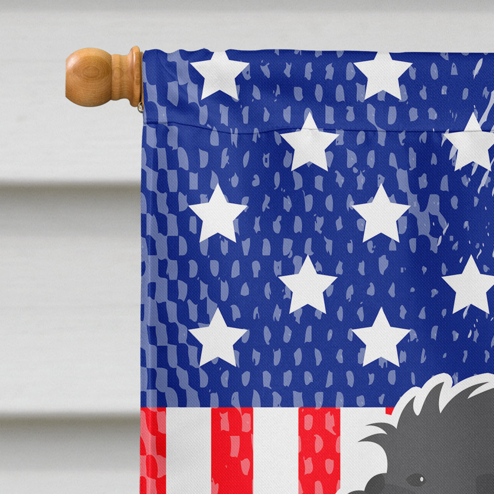 USA Patriotic Affenpinscher House Flag 28x40 Porch Sleeve Pole Decorative Outside Yard Banner Artwork Wall Hanging, Polyester