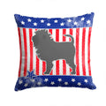 USA Patriotic Affenpinscher Decorative Throw Pillow 14x14 Indoor Outdoor Accent Cushion, Fabric Cover with Insert for Sofa, Bed, Porch & Living Room