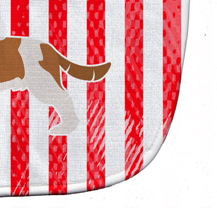 USA Patriotic Cavalier King Charles Spaniel Baby Bib Easy-Clean Baby Bib Baby Feeding Accessory Baby Mealtime Essential, 10 x 13, Multicolor