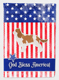 USA Patriotic Cavalier King Charles Spaniel House Flag 28x40 Porch Sleeve Pole Decorative Outside Yard Banner Artwork Wall Hanging, Polyester