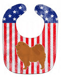 USA Patriotic Chow Chow Baby Bib Easy-Clean Baby Bib Baby Feeding Accessory Baby Mealtime Essential, 10 x 13, Multicolor